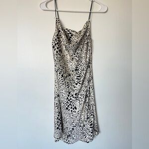 Cowl Neck Satin Dress